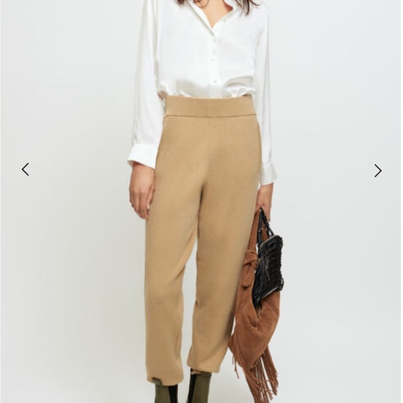 Maje Camel Knitted Jogger Pants size 34 - Picture 7 of 14